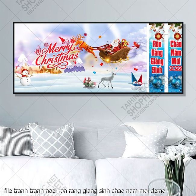 file tranh tranh noel ron rang giang sinh chao nam moi